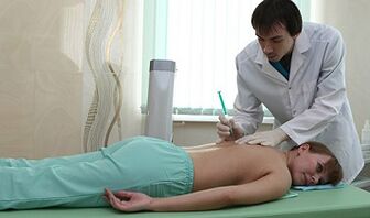 Bloqueo para a osteocondrose da columna cervical
